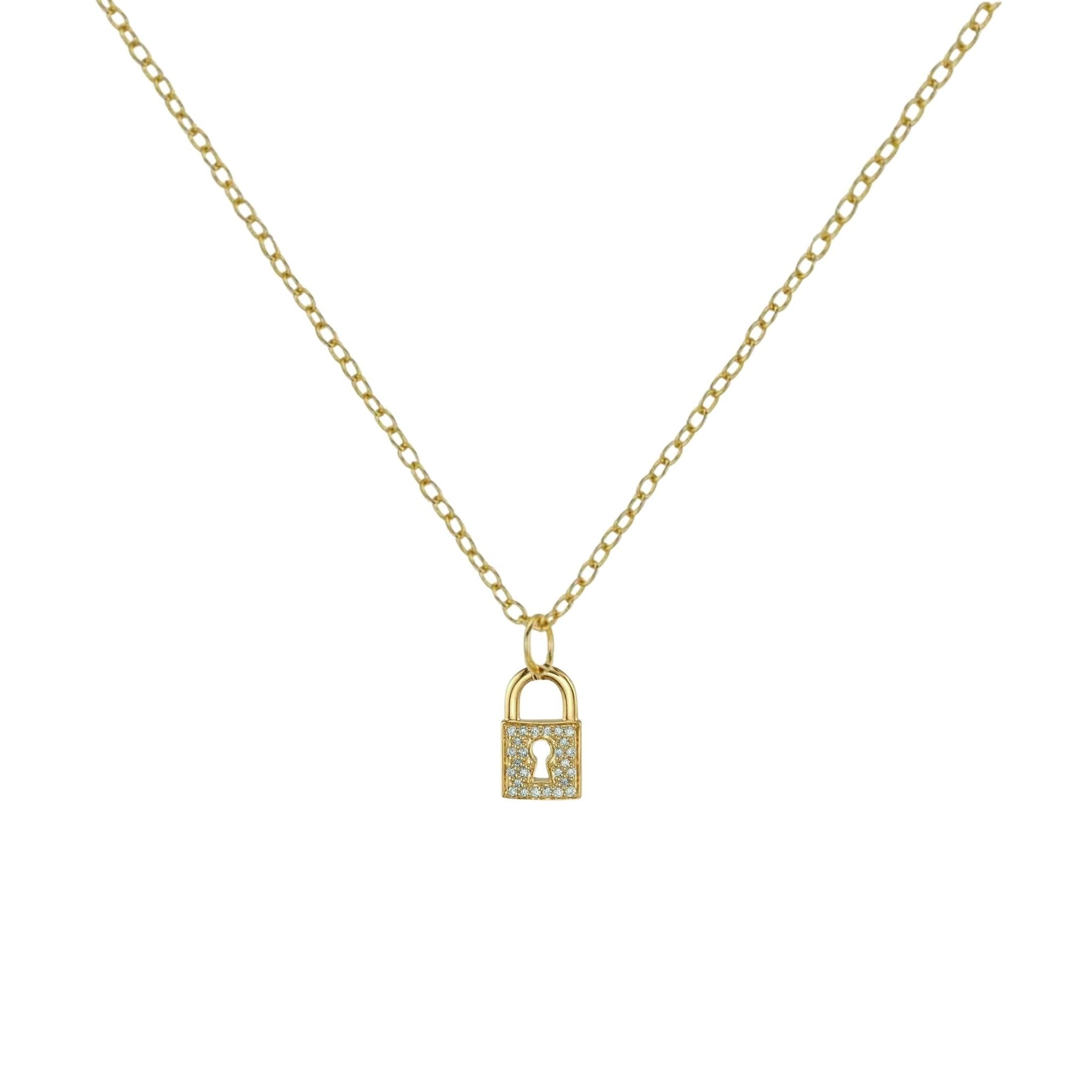 LOLA LOCK NECKLACE - GOLD - BLINGZ