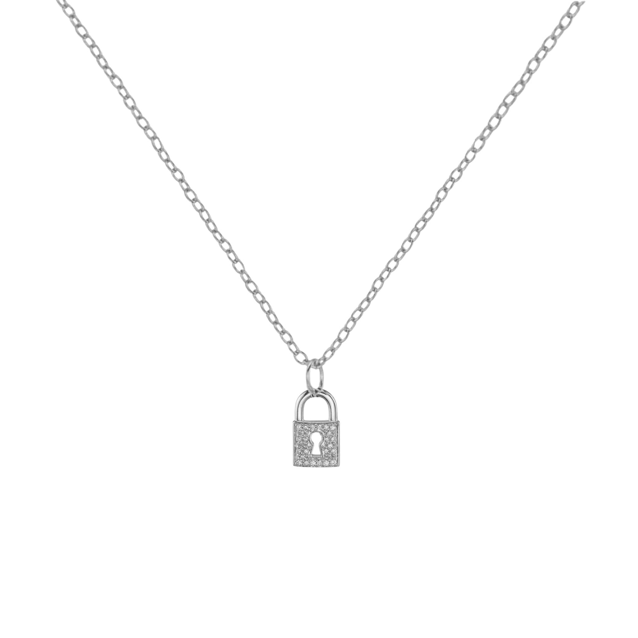 LOLA LOCK NECKLACE - SILVER - BLINGZ