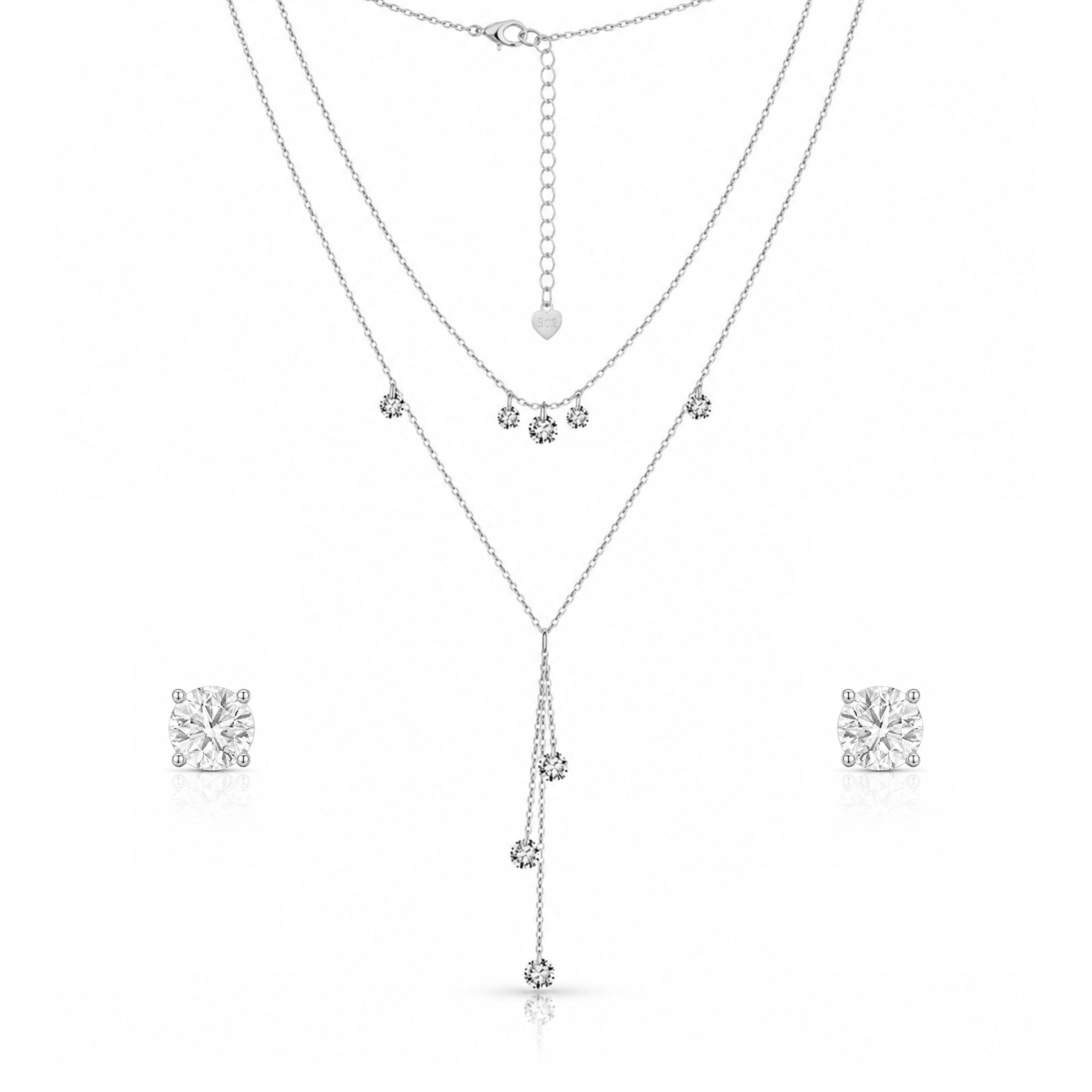 LUCIA & MINI STASIJA SET - SILVER - BLINGZ
