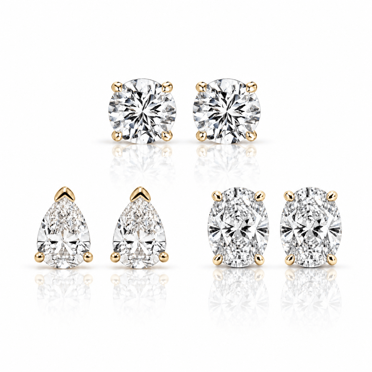 MINI STUD TRIO - GOLD - BLINGZ