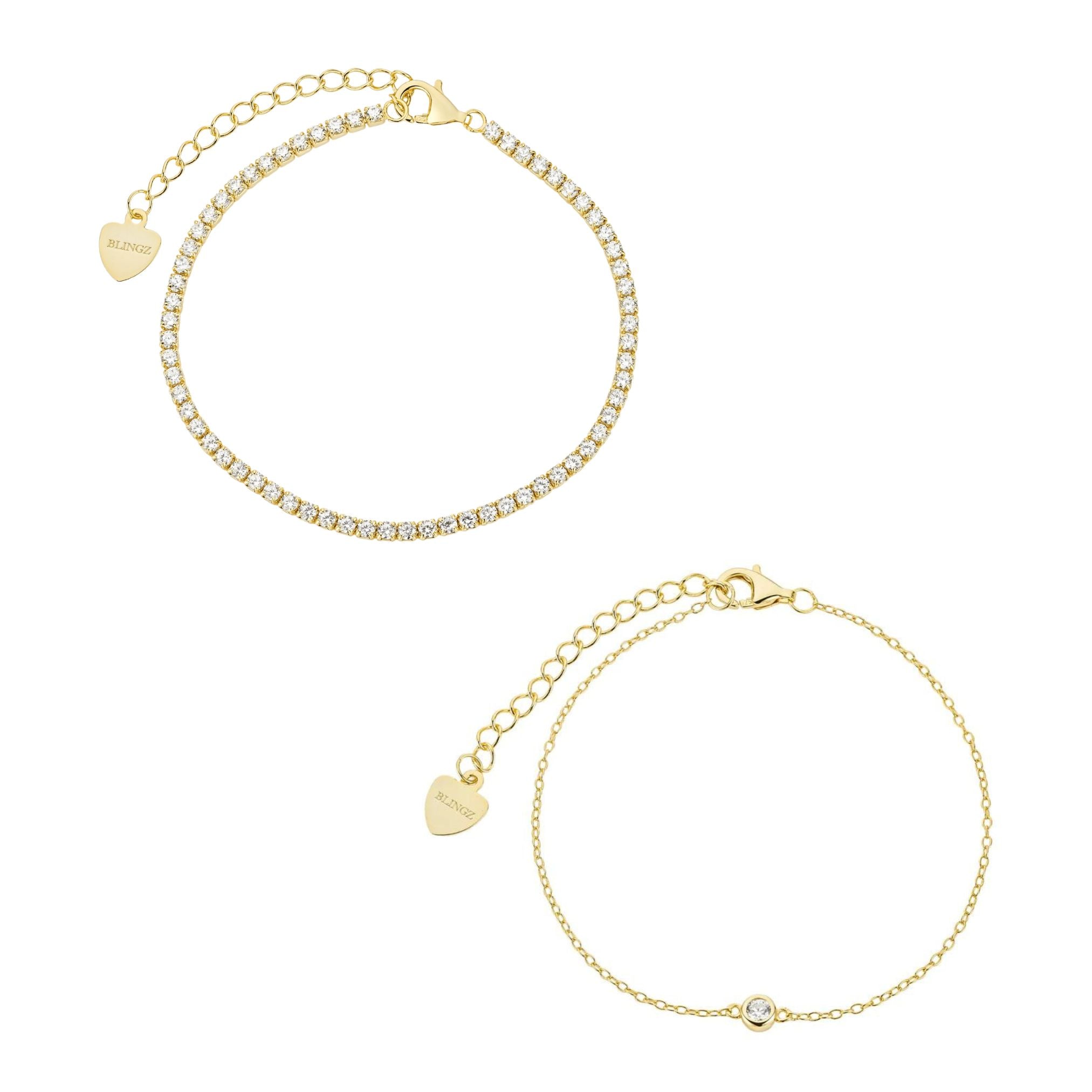 NADINE + AMELIE STACK - GOLD - BLINGZ