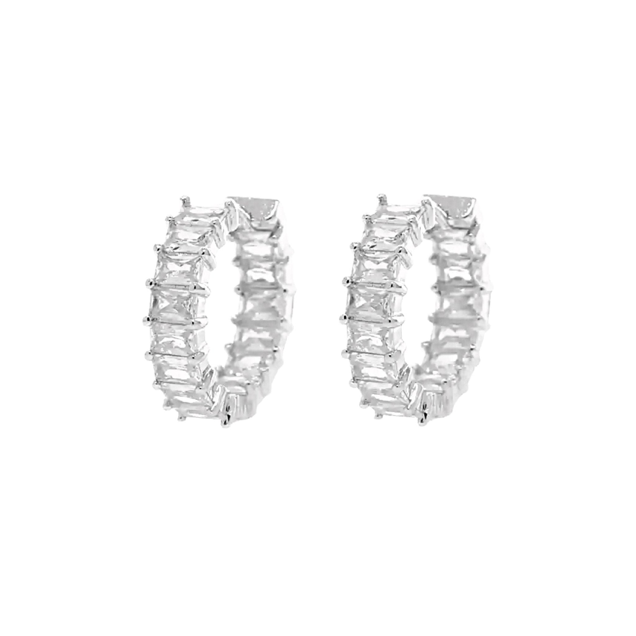 NICOLE HOOP EARRINGS - SILVER - BLINGZ