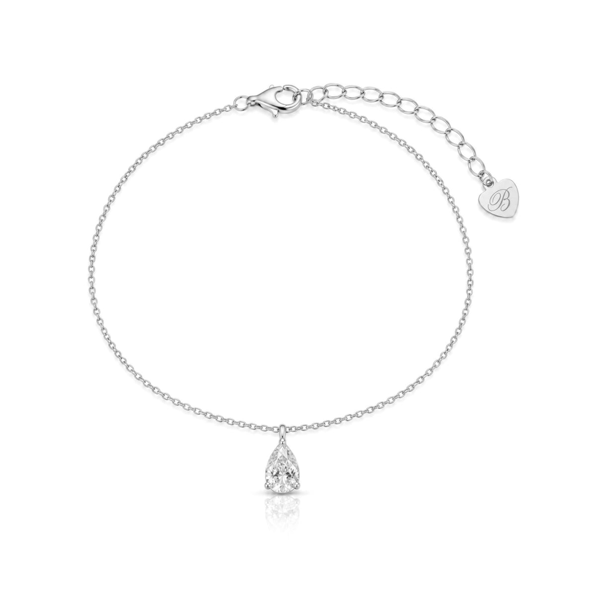 PETRA DROP ANKLET - SILVER (Pre-Order, Nov 13) - BLINGZ