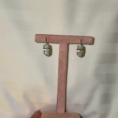 Video of Samantha Oval Drop Earrings, 14k gold vermeil - BLINGZ
