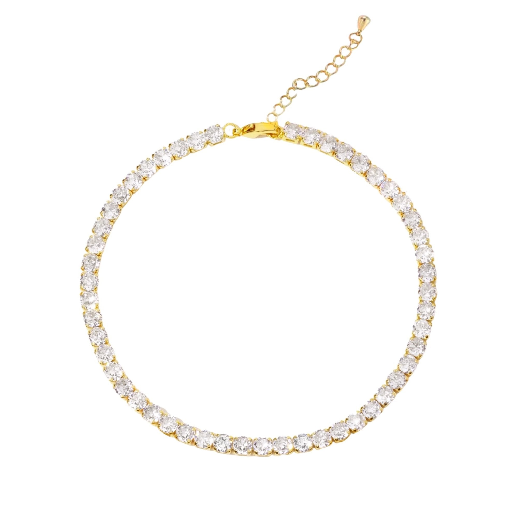 ROSALIA TENNIS ANKLET - GOLD - BLINGZ