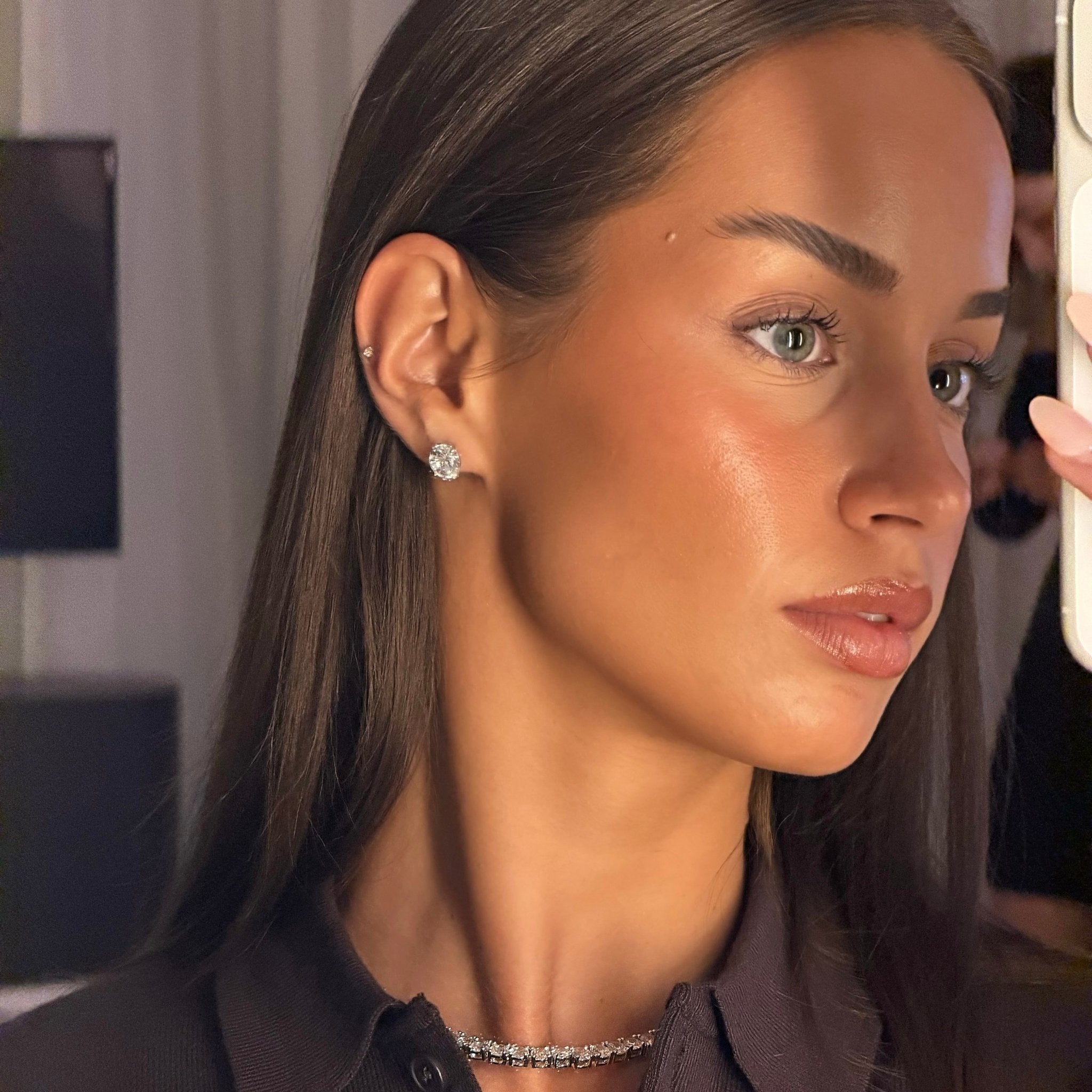 SARA STUDS - SILVER - BLINGZ