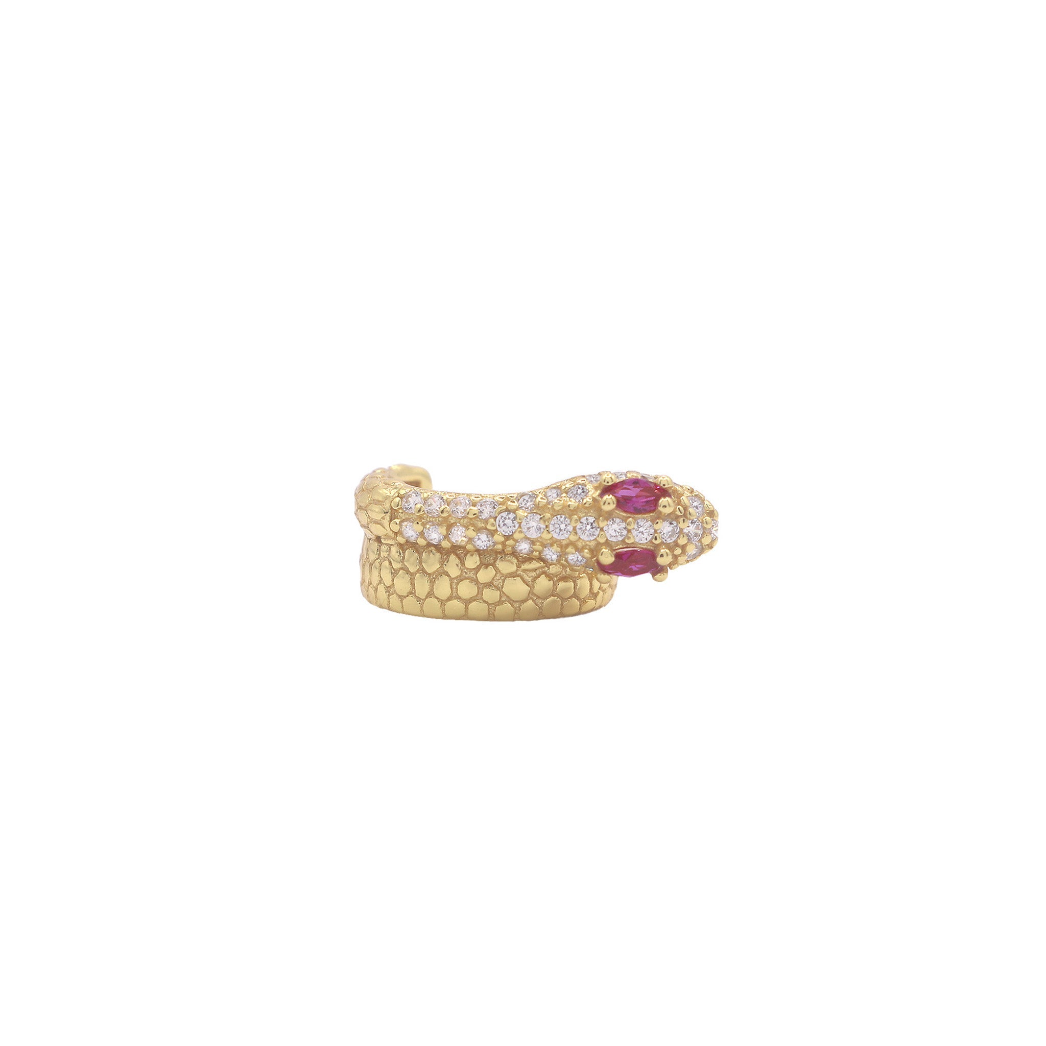 SERPENTZ EAR CUFF - RUBY PINK - BLINGZ