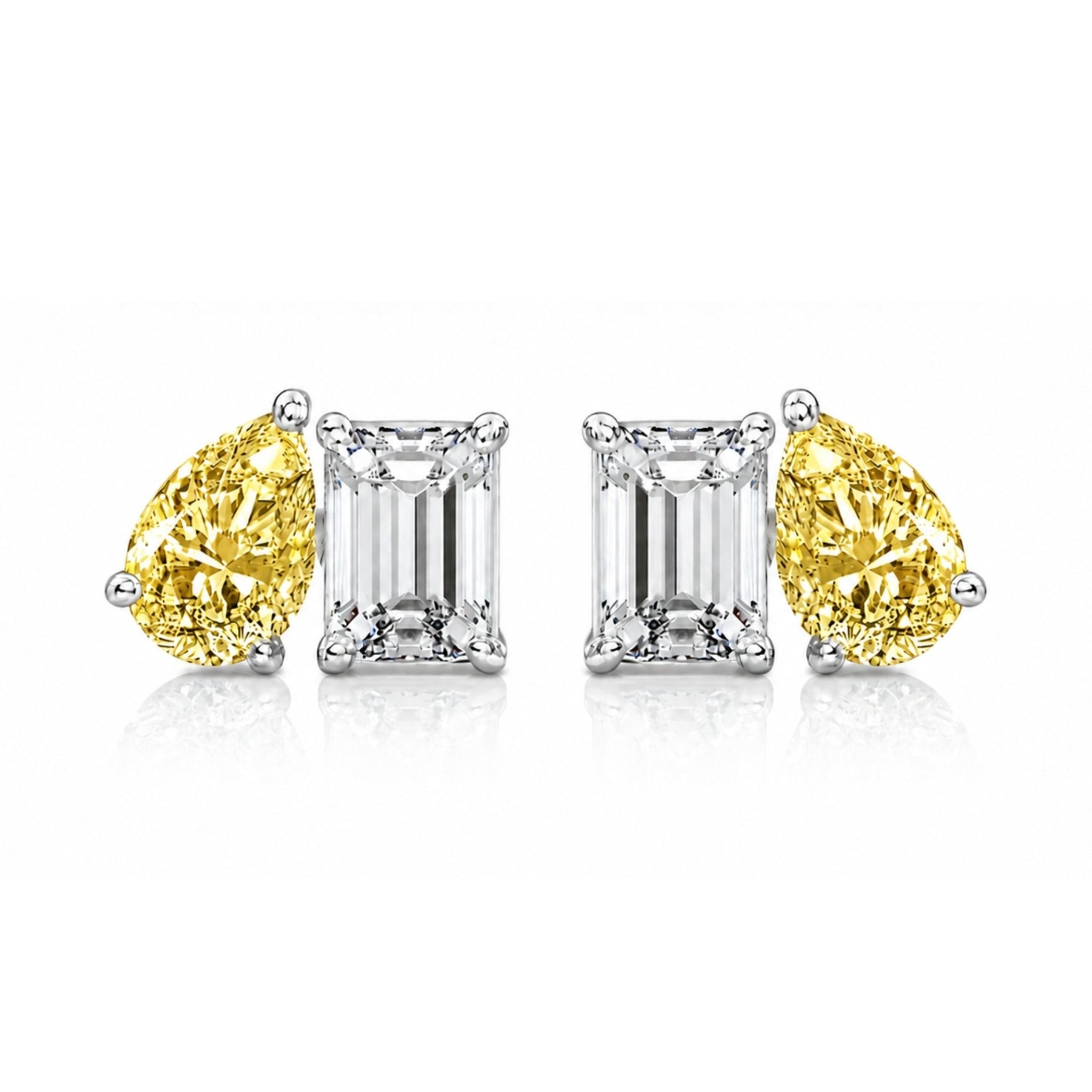 SESTRA STUDS - SILVER/HONEY - BLINGZ