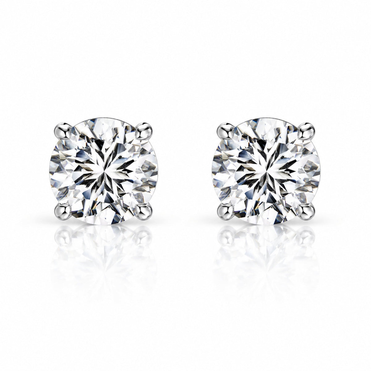 STASIJA 2CT STUDS - SILVER - BLINGZ