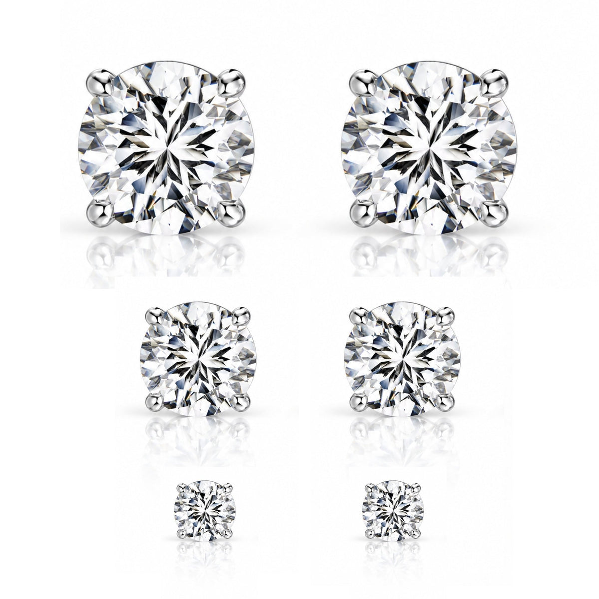 STASIJA SOLITAIRE TRIO SET - SILVER - BLINGZ
