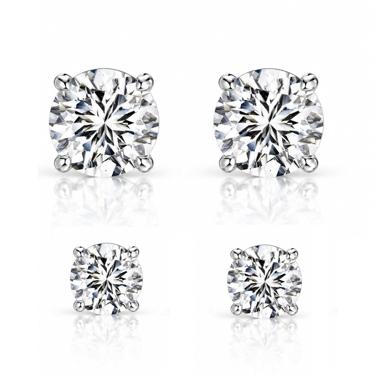 STASIJA STUD SET - SILVER - BLINGZ