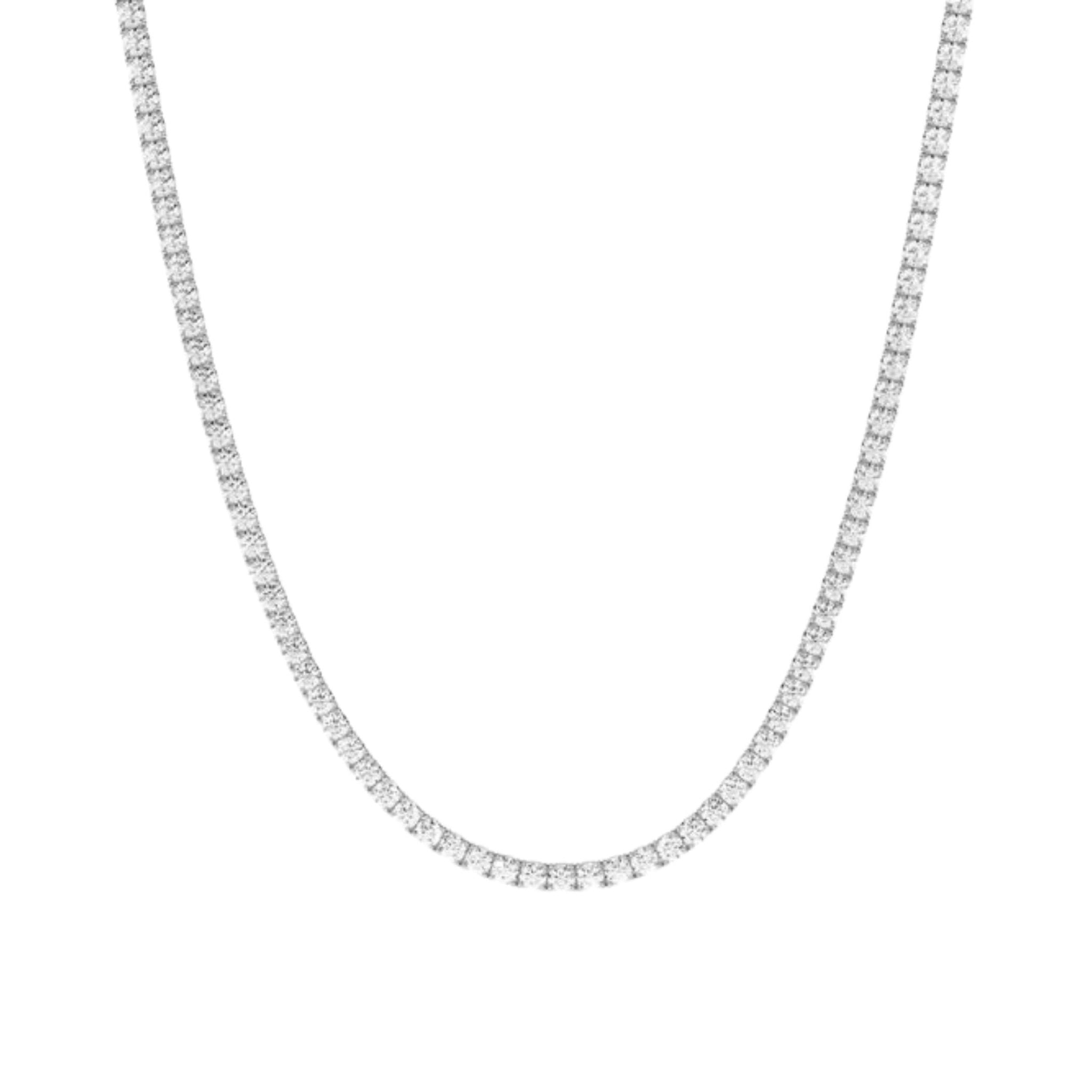 TALIA TENNIS NECKLACE - SILVER (Samples) - BLINGZ