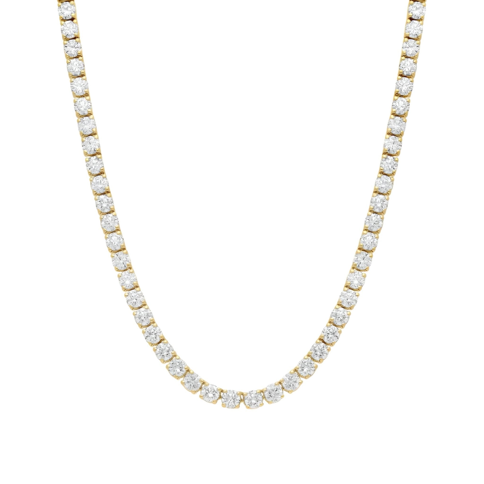 TATIANA TENNIS NECKLACE - GOLD - BLINGZ