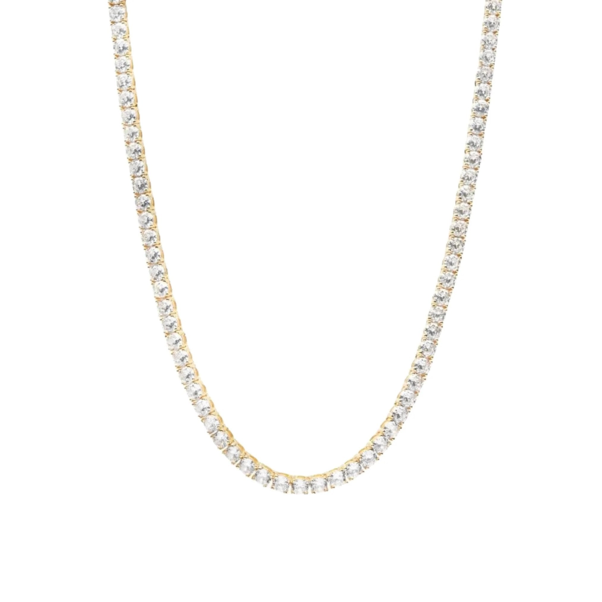 TATIANA TENNIS NECKLACE - GOLD - BLINGZ