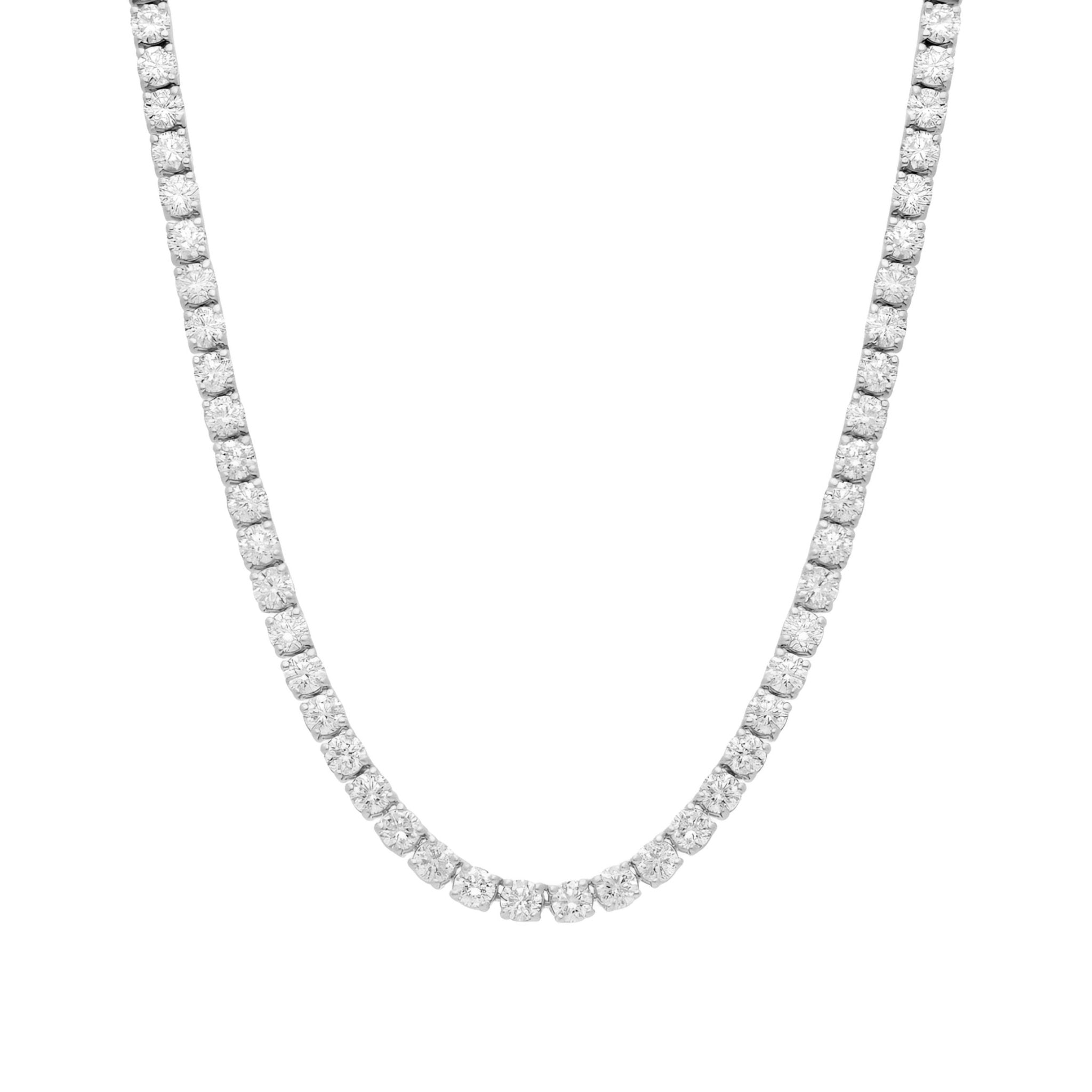 TATIANA TENNIS NECKLACE - SILVER - BLINGZ