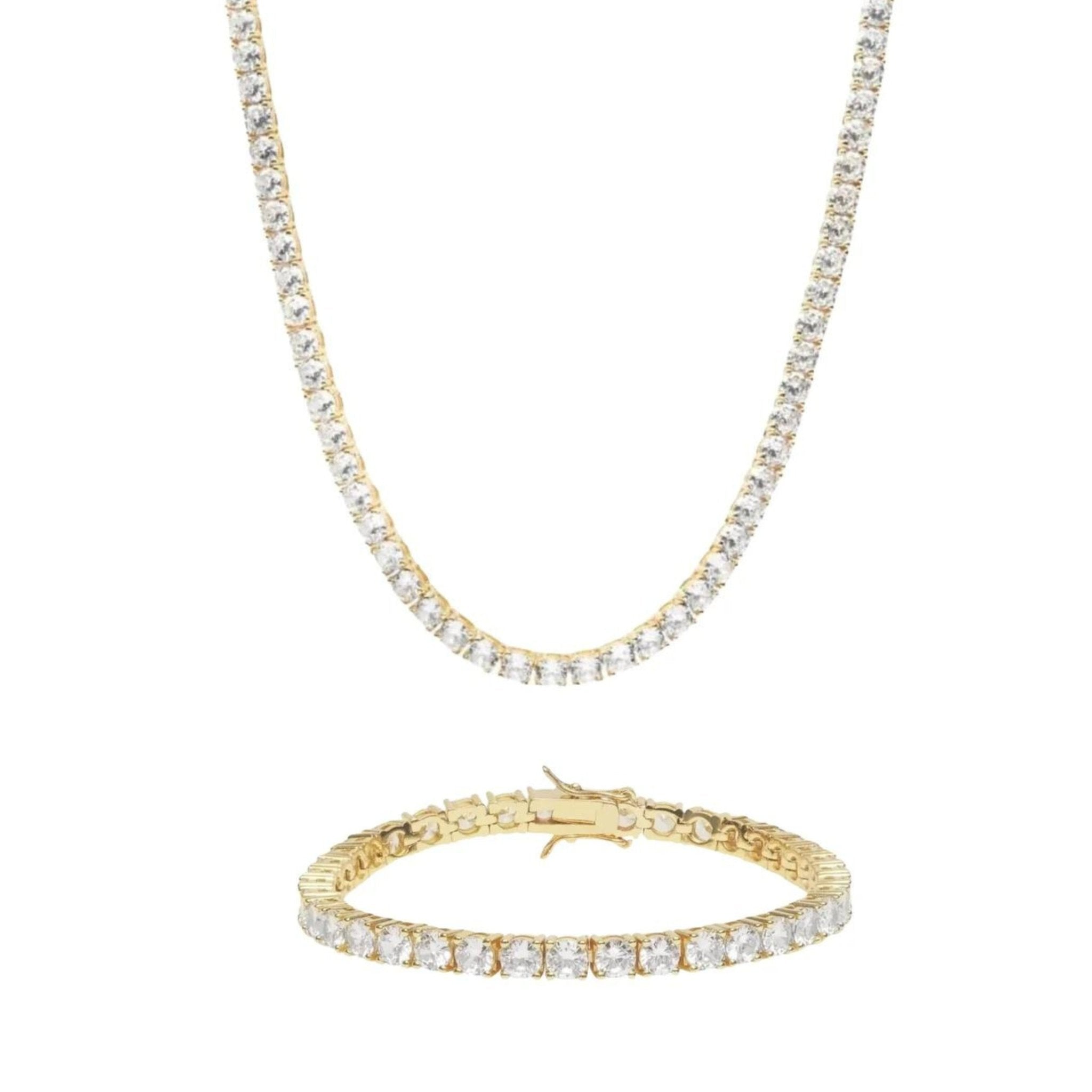 TATIANA TENNIS SET - GOLD - BLINGZ