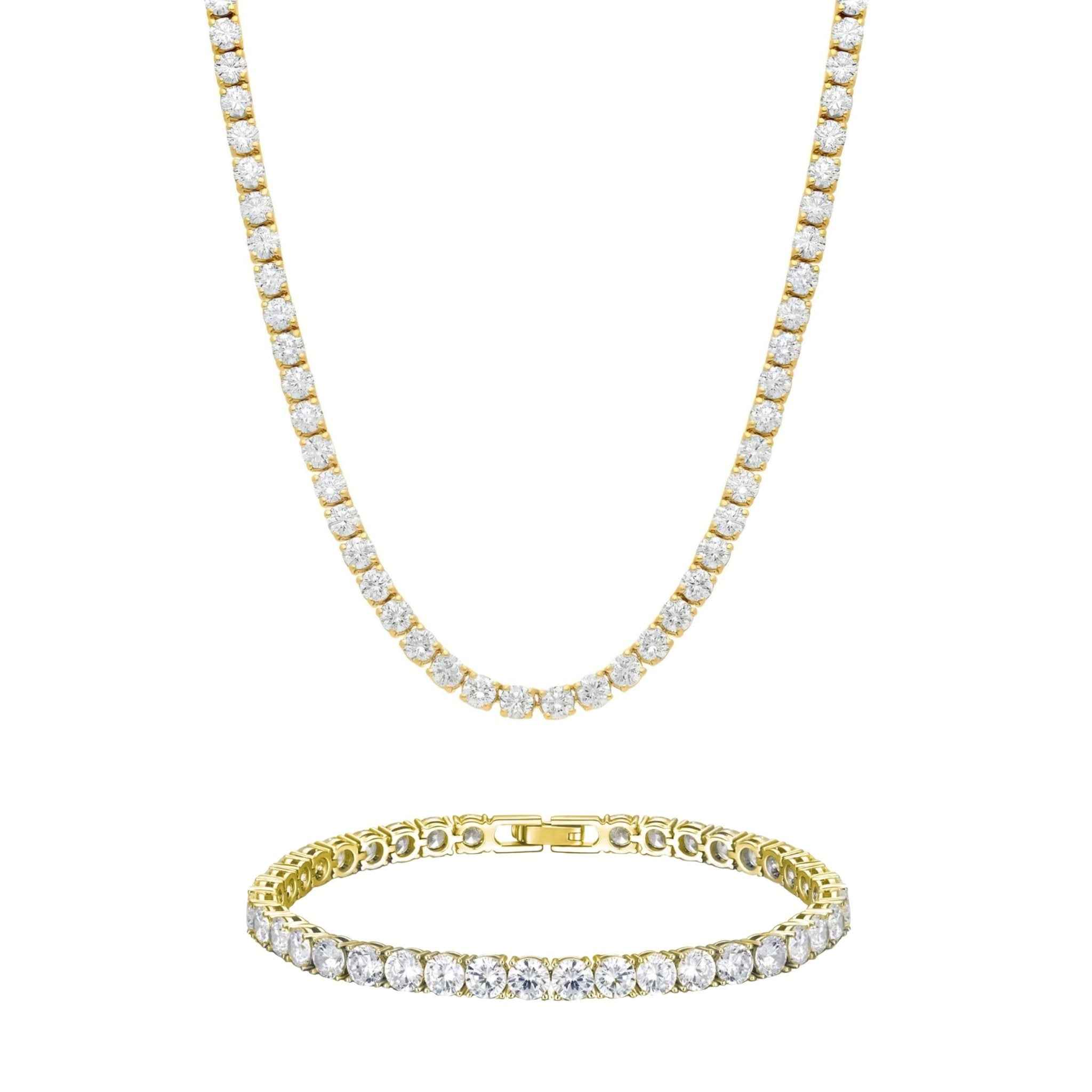 TATIANA TENNIS SET - GOLD - BLINGZ