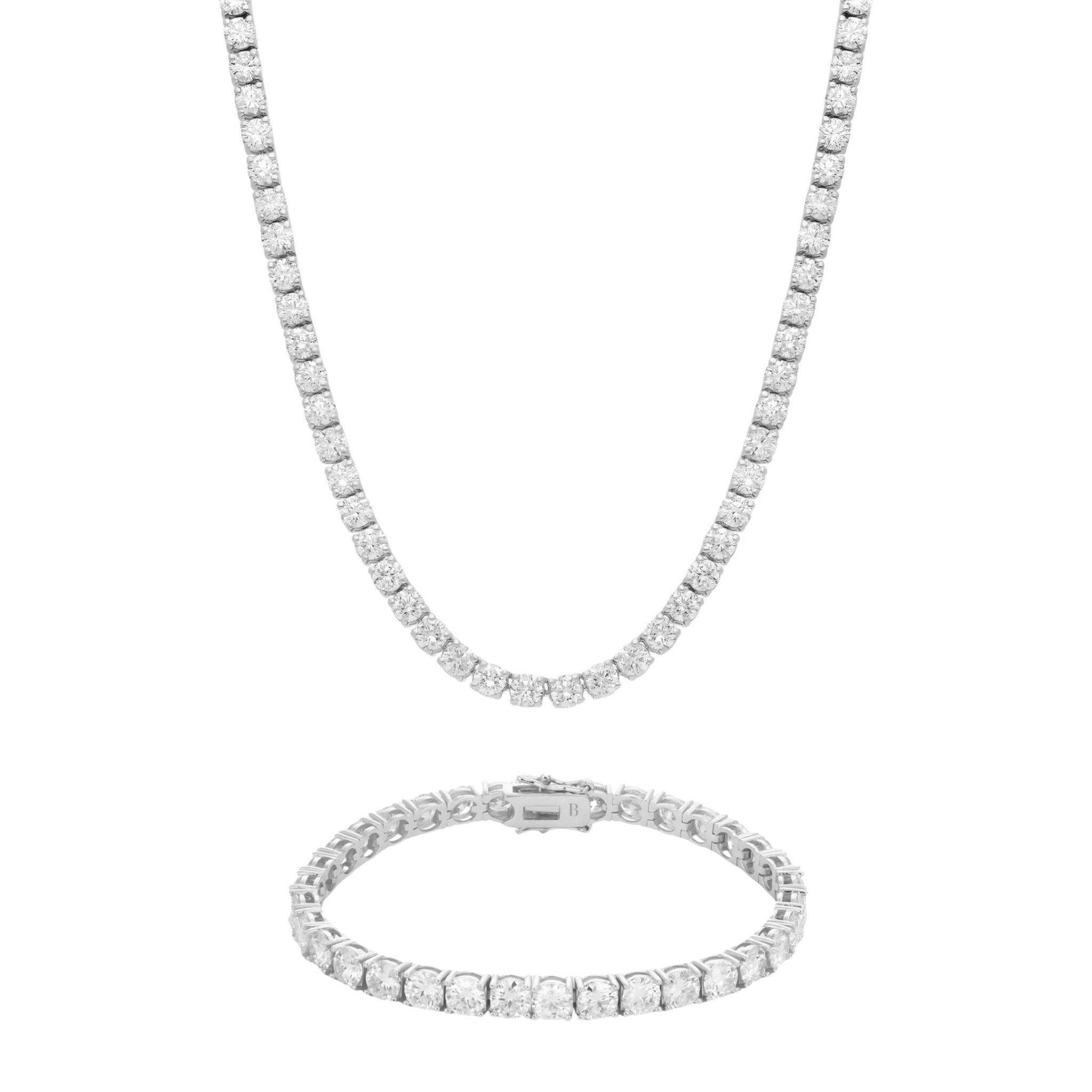 TATIANA TENNIS SET - SILVER - BLINGZ