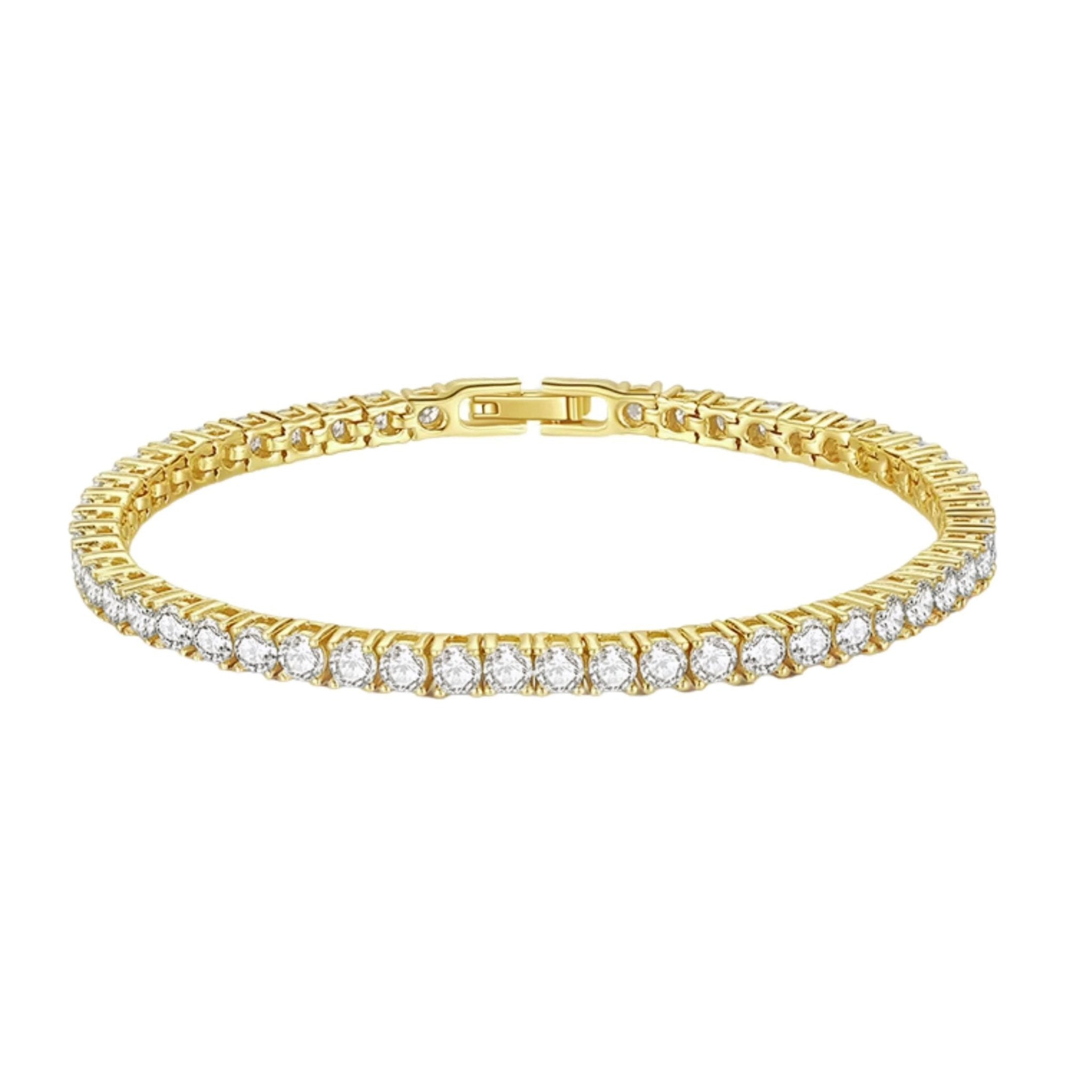 TYRA TENNIS BRACELET - GOLD - BLINGZ