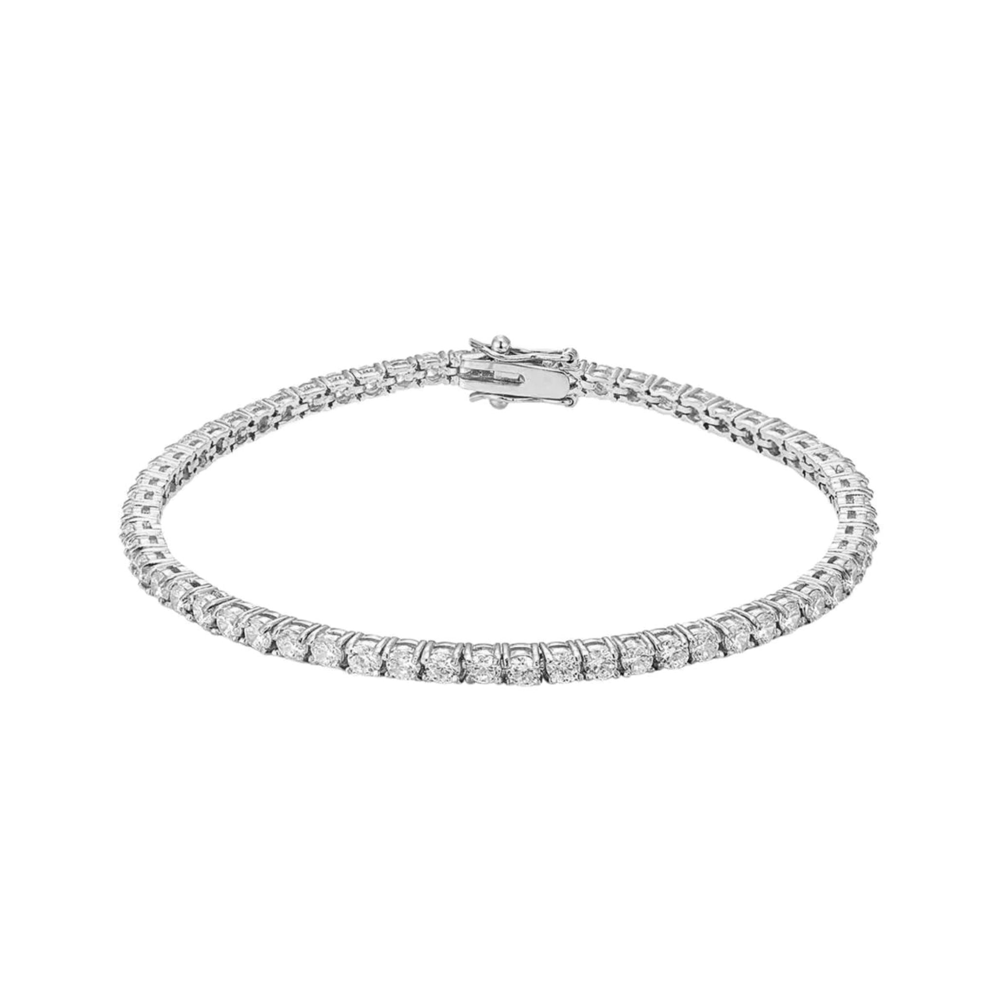 TYRA TENNIS BRACELET - SILVER - BLINGZ