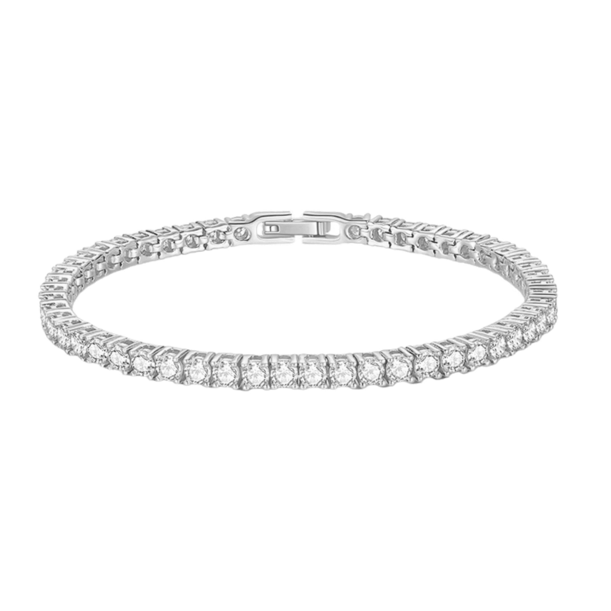 TYRA TENNIS BRACELET - SILVER - BLINGZ