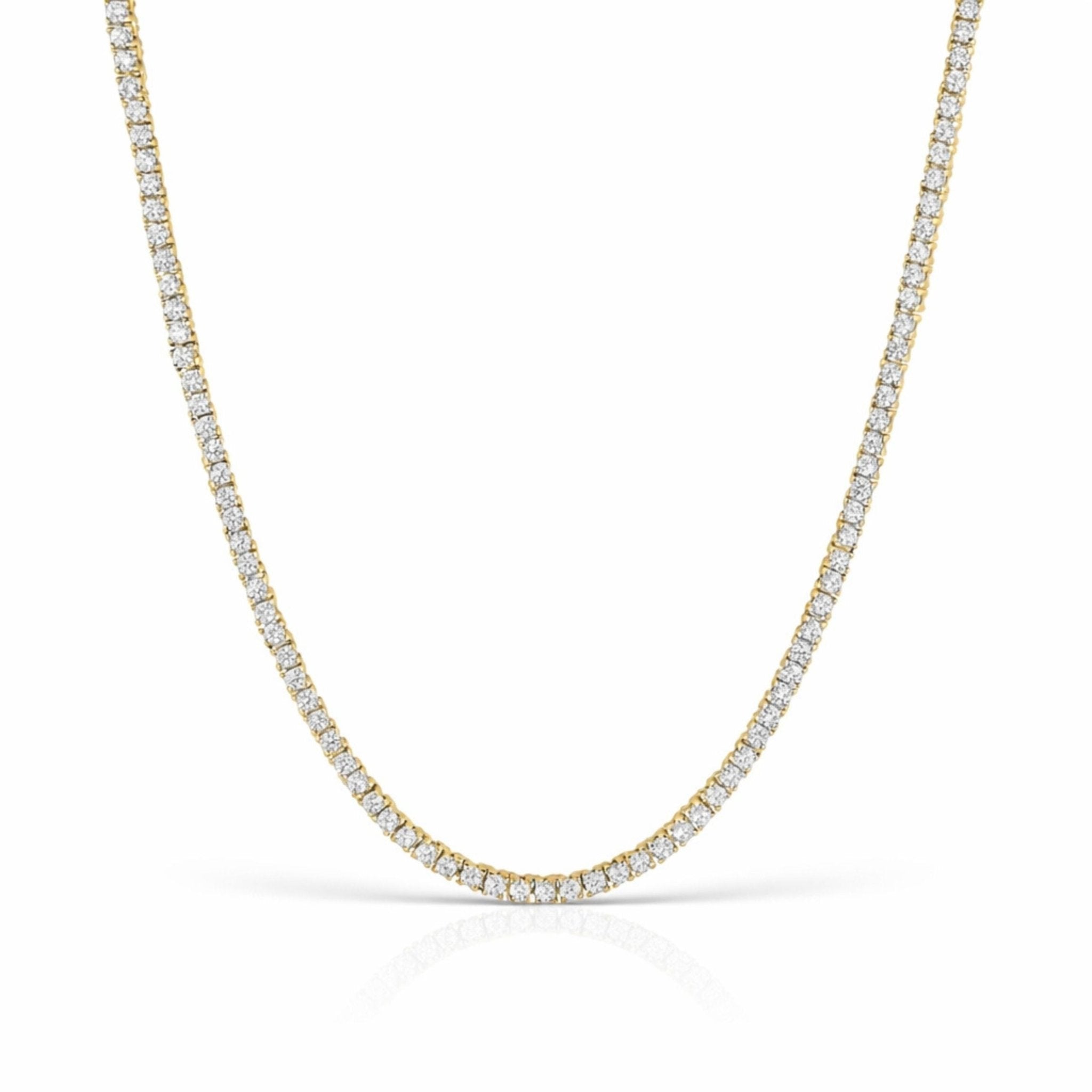TYRA TENNIS NECKLACE - GOLD - BLINGZ