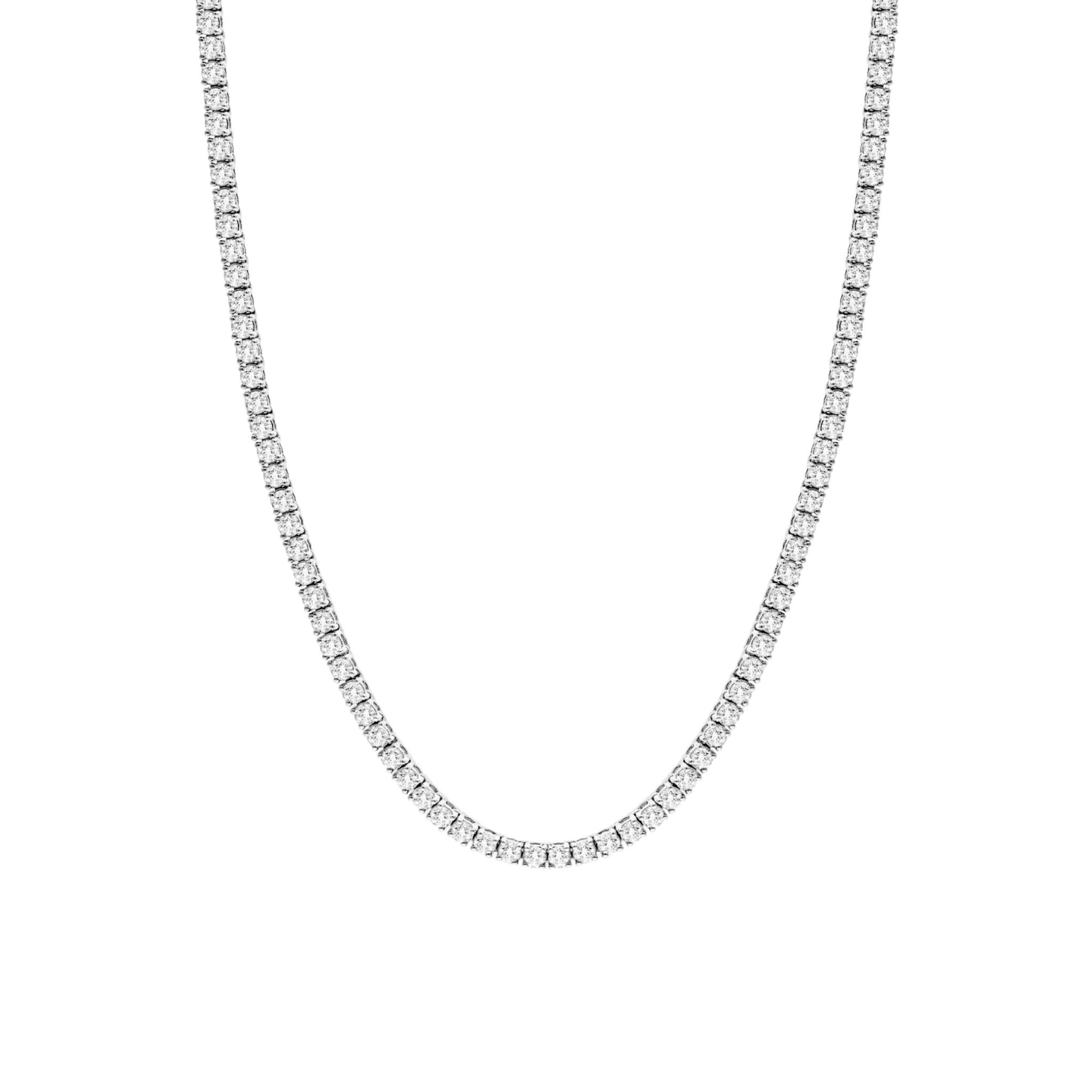 TYRA TENNIS NECKLACE - SILVER - BLINGZ