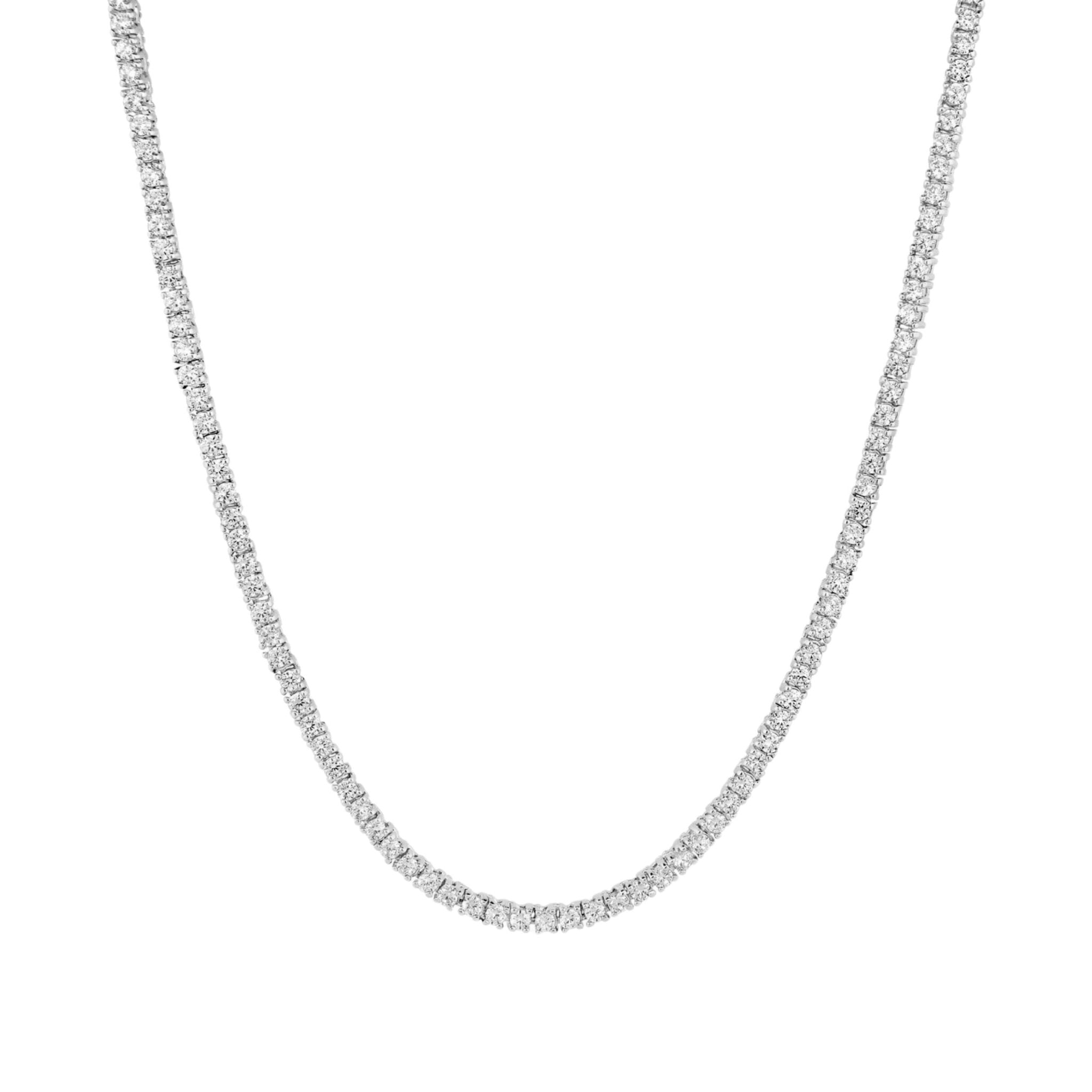 TYRA TENNIS NECKLACE - SILVER - BLINGZ