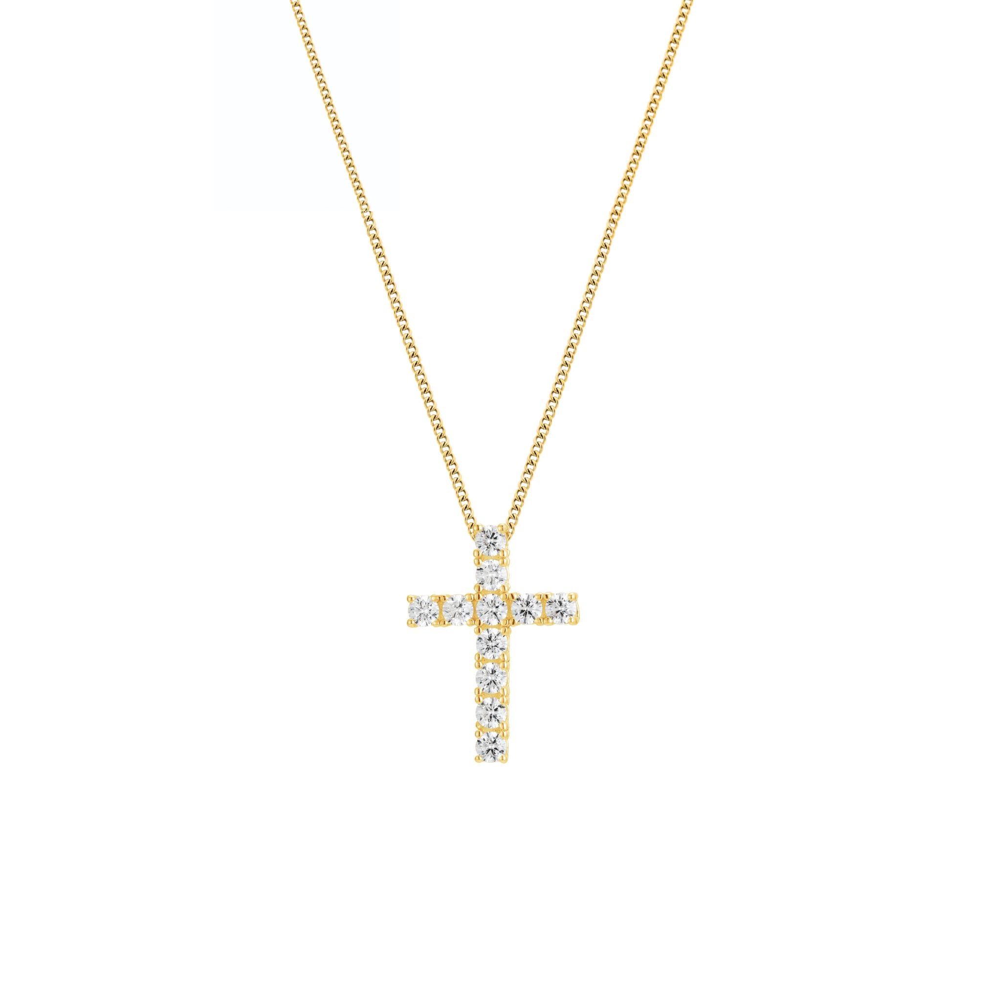 ZORKA CROSS NECKLACE - GOLD - BLINGZ