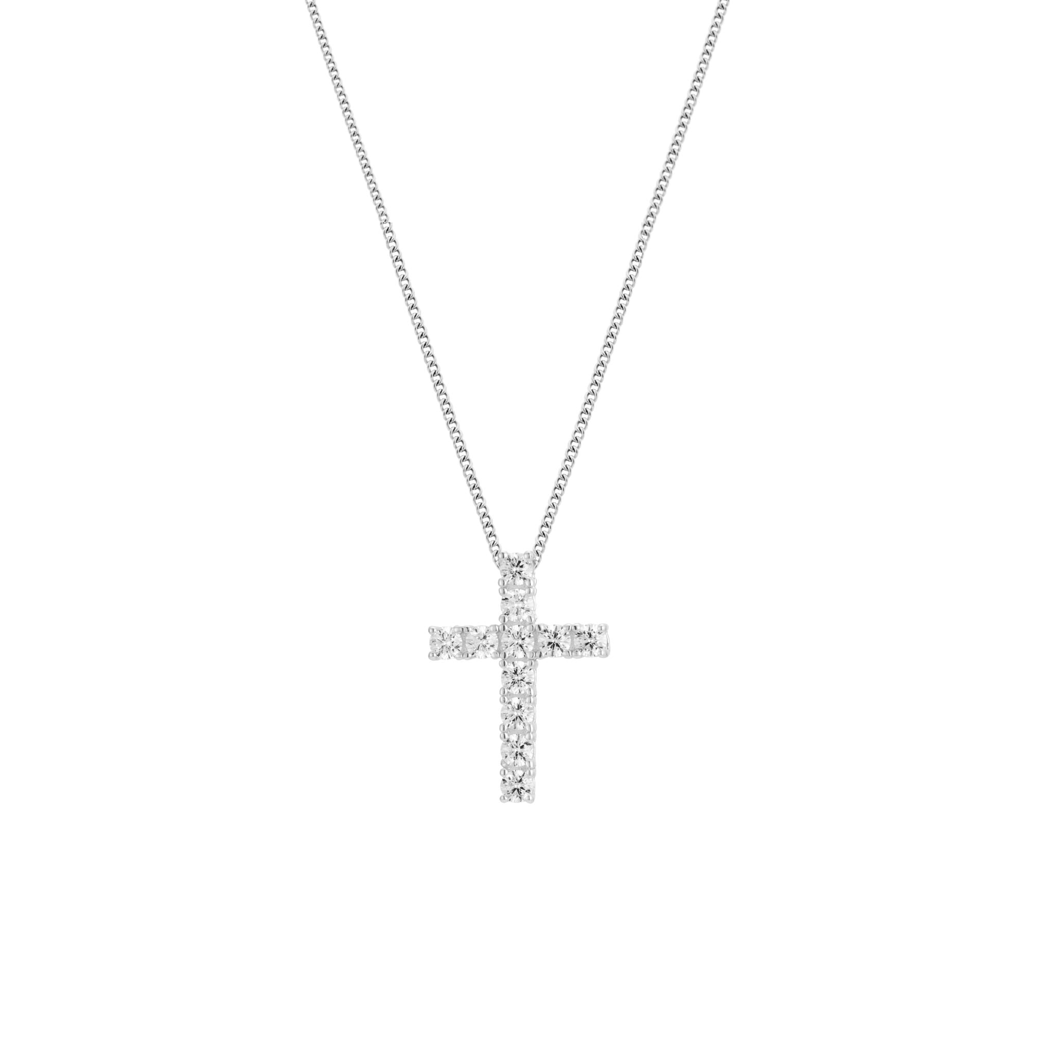 ZORKA CROSS NECKLACE - SILVER - BLINGZ