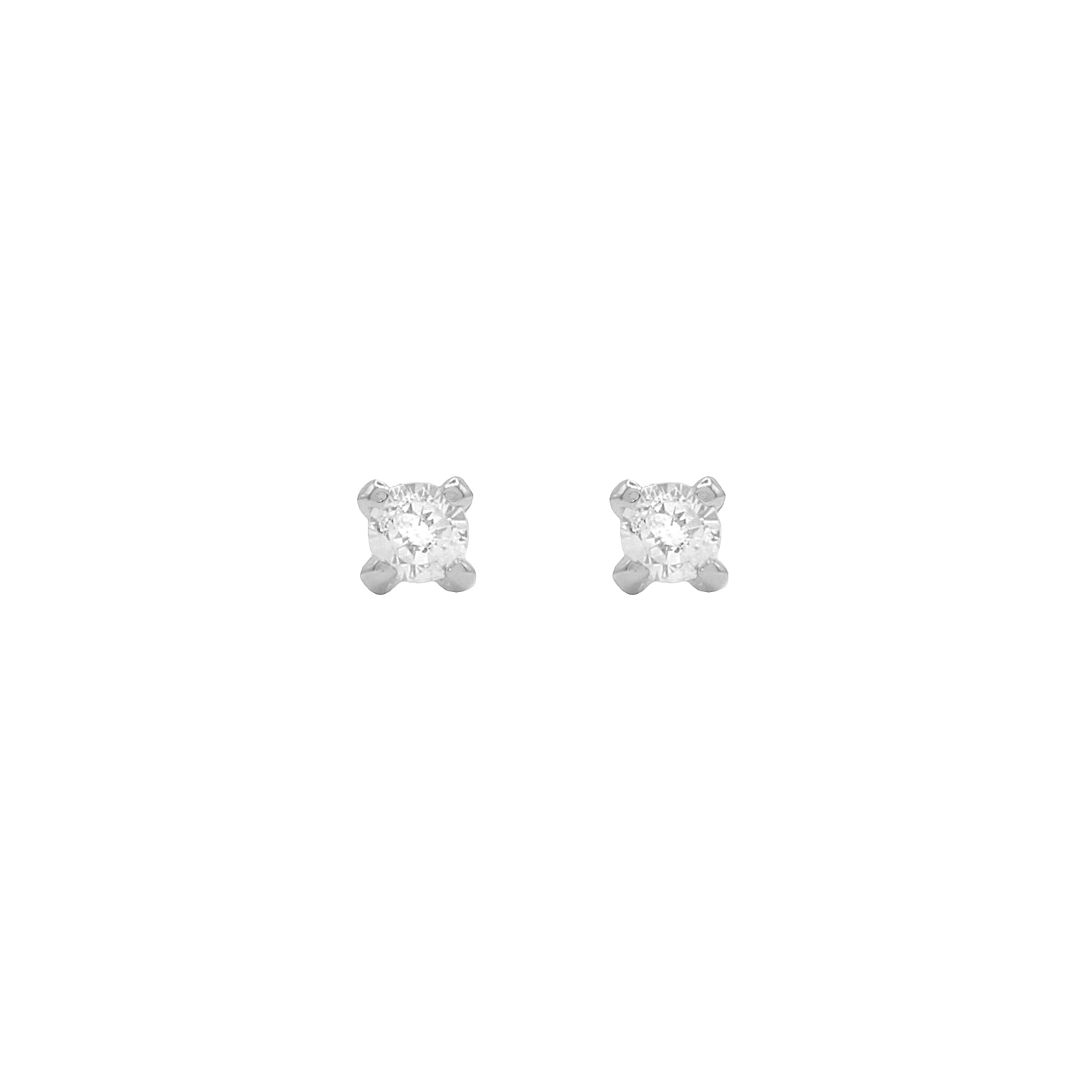 BABY CRYSTAL STUDS - SILVER